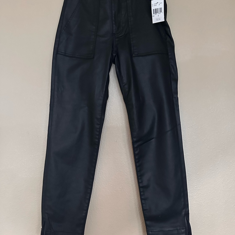Black Faux Leather Pants